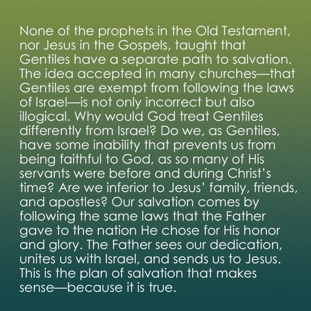 0011 - Post about the Law of God: None of the prophets in the Old Testament, nor Jesus...