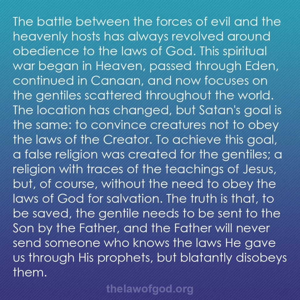 b0015 - Post about the Law of God: The battle between the forces of evil and the heavenly hosts...