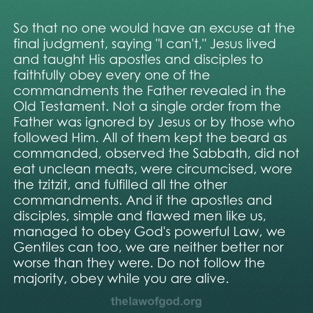 b0020 - Post about the Law of God: So that no one would have an excuse at the final judgment, saying...