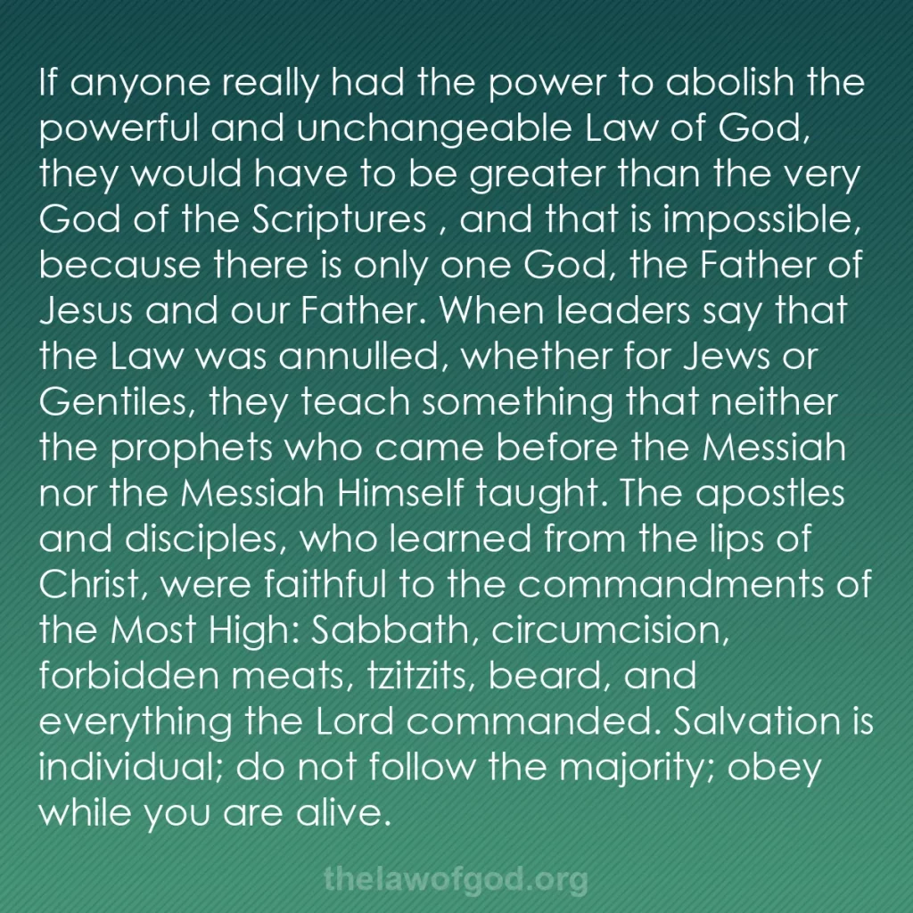 b0025 - Post about the Law of God: If anyone really had the power to abolish the powerful and unchangeable...