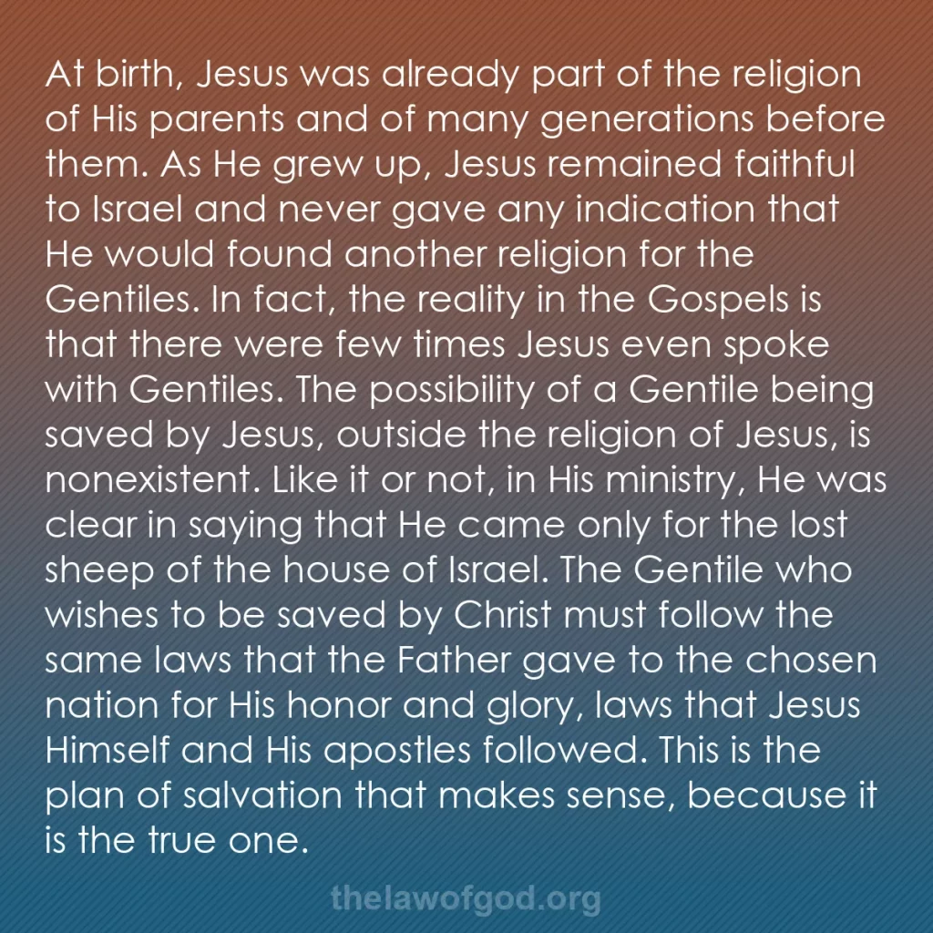 b0032 - Post about the Law of God: At birth, Jesus was already part of the religion of His parents...