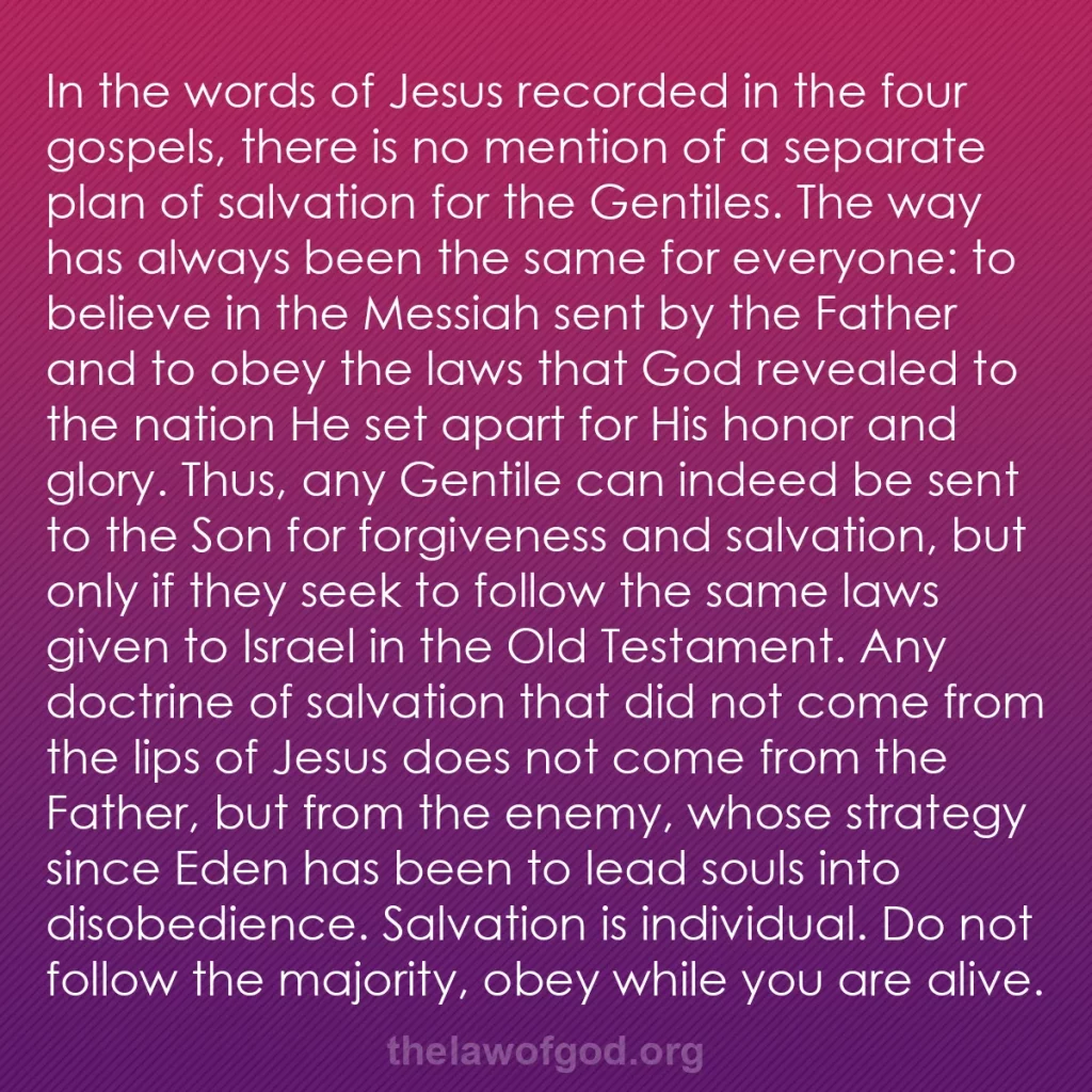 b0061 - Post about the Law of God: In the words of Jesus recorded in the four gospels, there is...