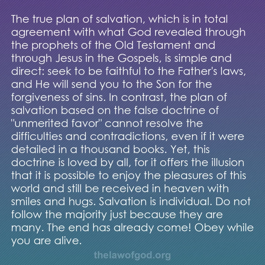 b0062 - Post about the Law of God: The true plan of salvation, which is in total agreement with...