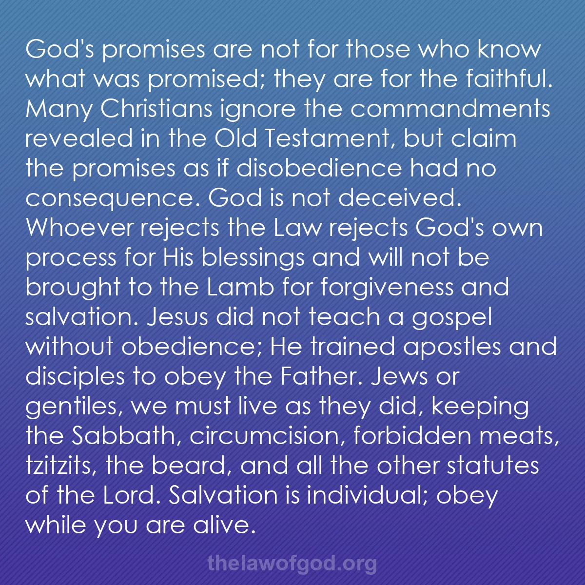 b008 - Post about the Law of God: God