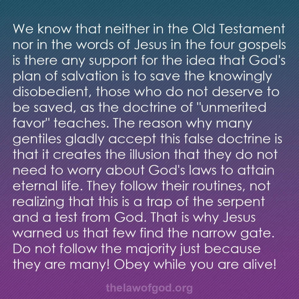 b0134 - Post about the Law of God: We know that neither in the Old Testament nor in the words of...