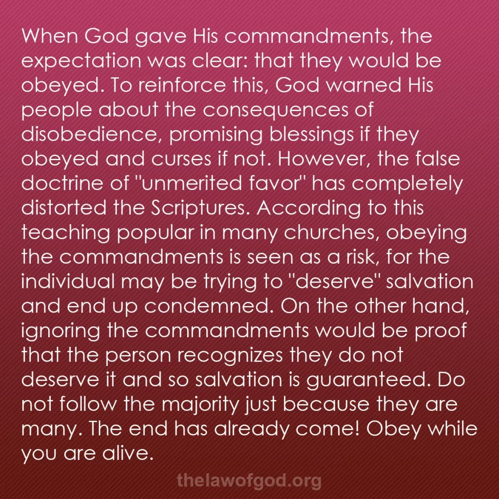 b0139 - Post about the Law of God: When God gave His commandments, the expectation was clear: that...