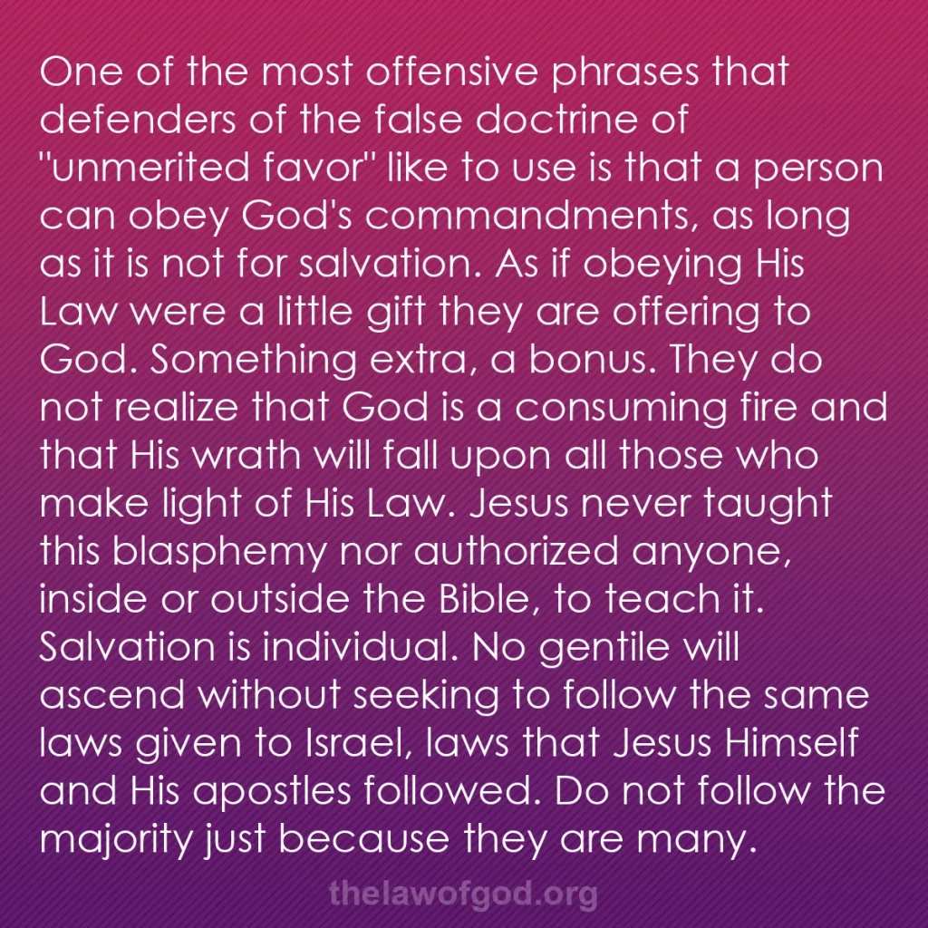 b0161 - Post about the Law of God: One of the most offensive phrases that defenders of the false...