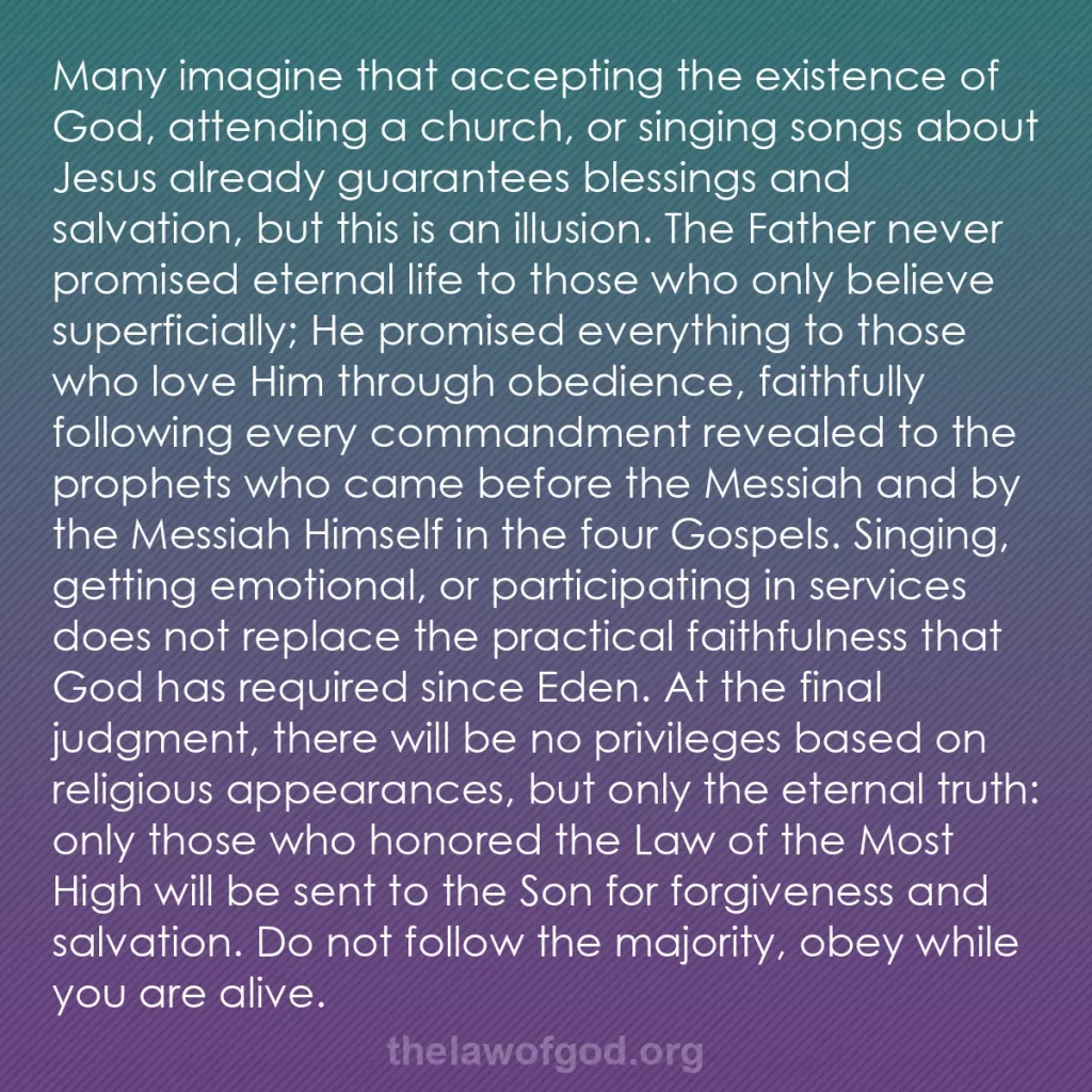 b0164 - Post about the Law of God: Many imagine that accepting the existence of God, attending...