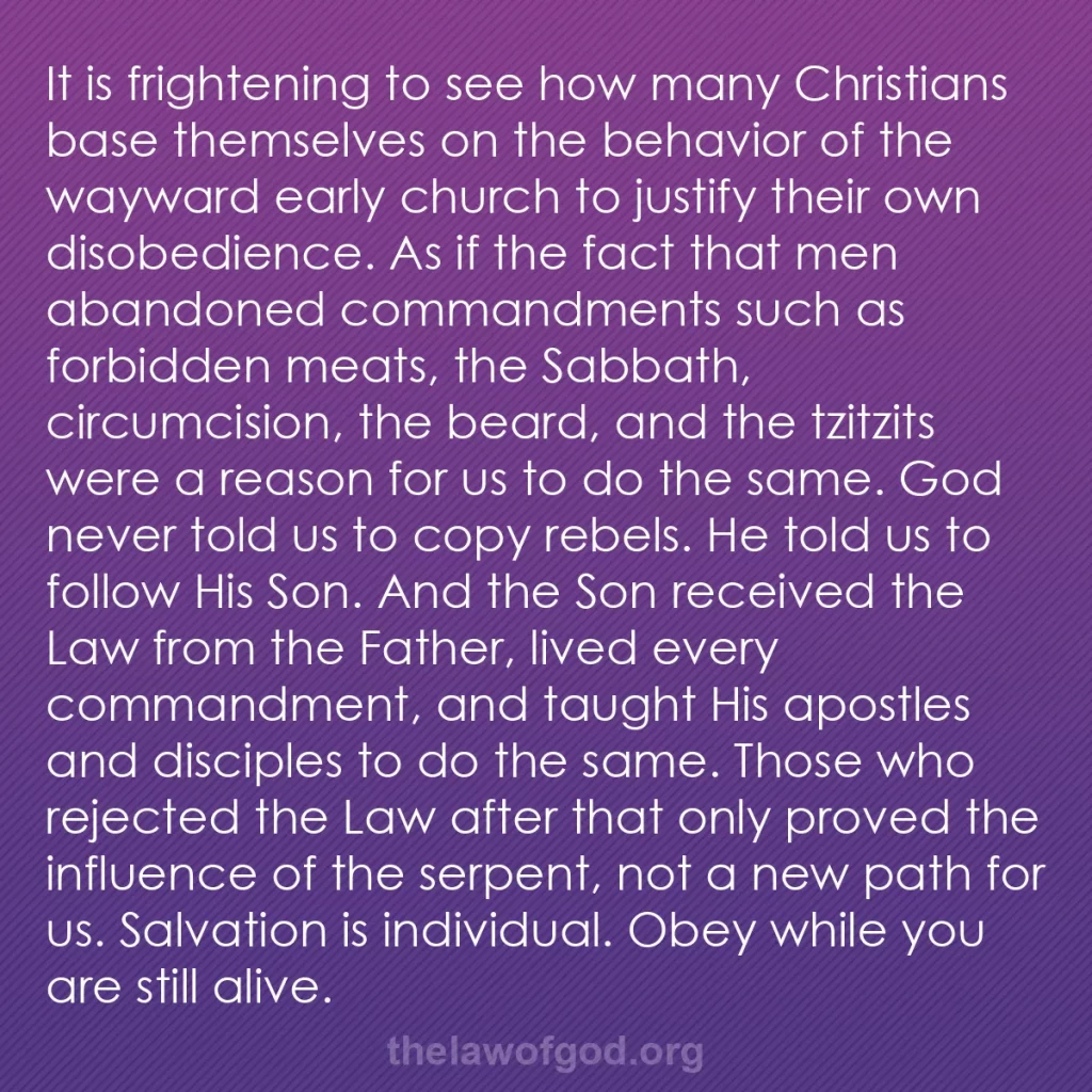 b0171 - Post about the Law of God: It is frightening to see how many Christians base themselves...