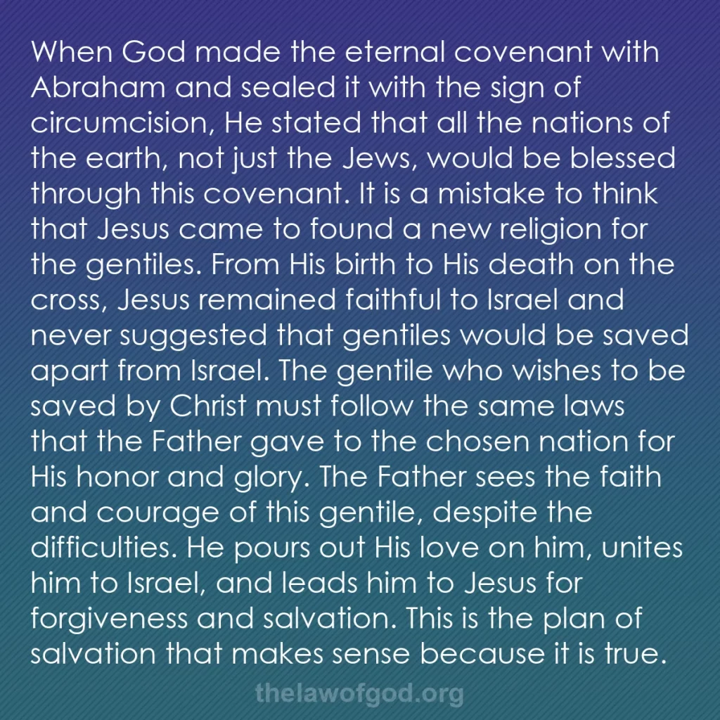 b0177 - Post about the Law of God: When God made the eternal covenant with Abraham and sealed it...