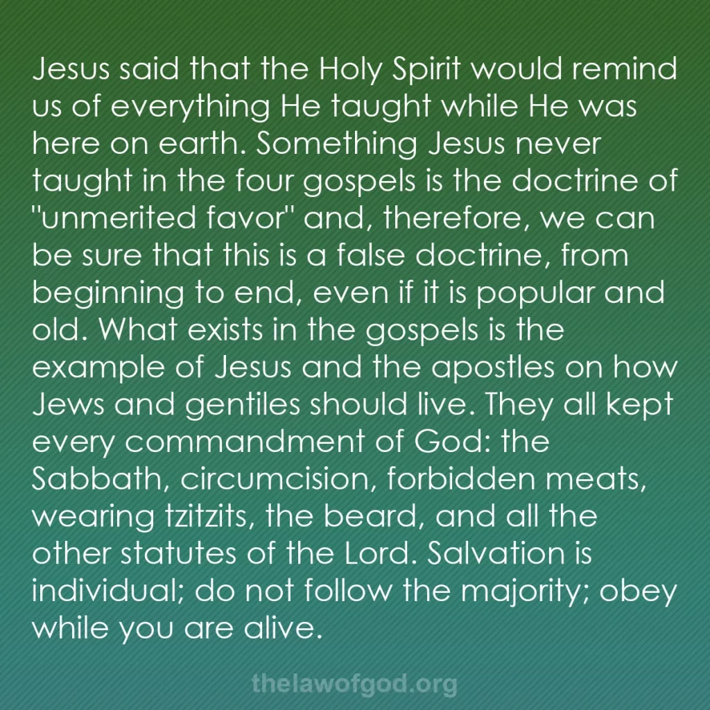 b0210 - Post about the Law of God: Jesus said that the Holy Spirit would remind us of everything...