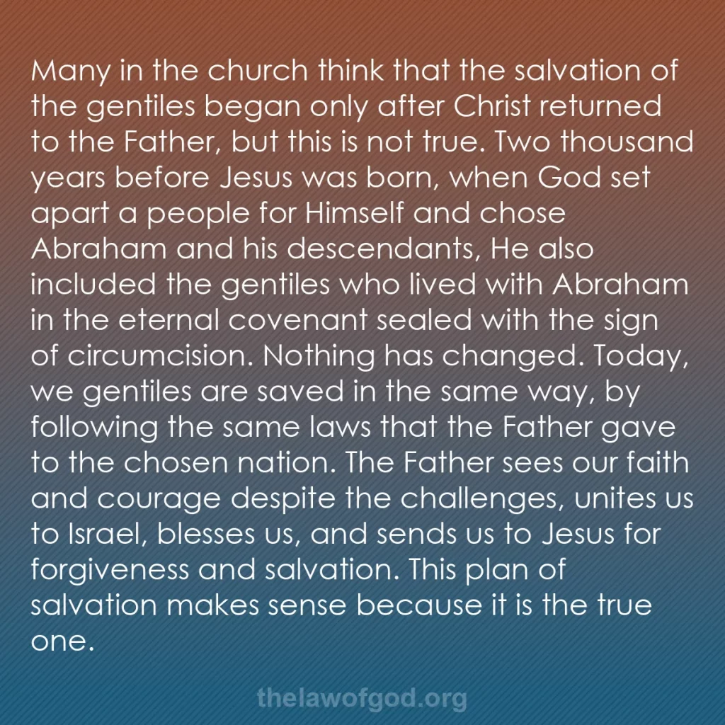 b0232 - Post about the Law of God: Many in the church think that the salvation of the gentiles...