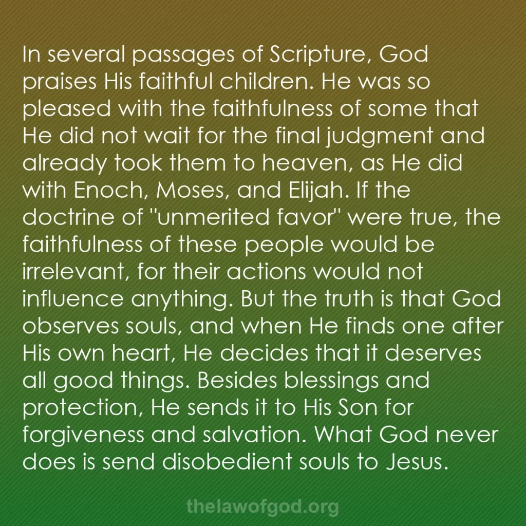 b0236 - Post about the Law of God: In several passages of Scripture, God praises His faithful children....