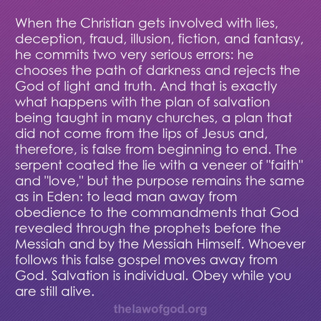 b0251 - Post about the Law of God: When the Christian gets involved with lies, deception, fraud,...