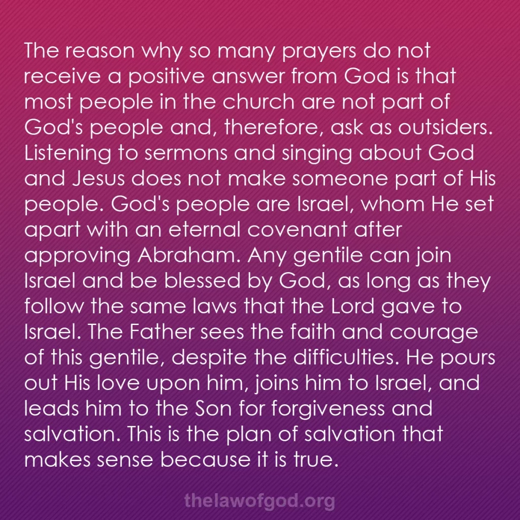 b0261 - Post about the Law of God: The reason why so many prayers do not receive a positive answer...