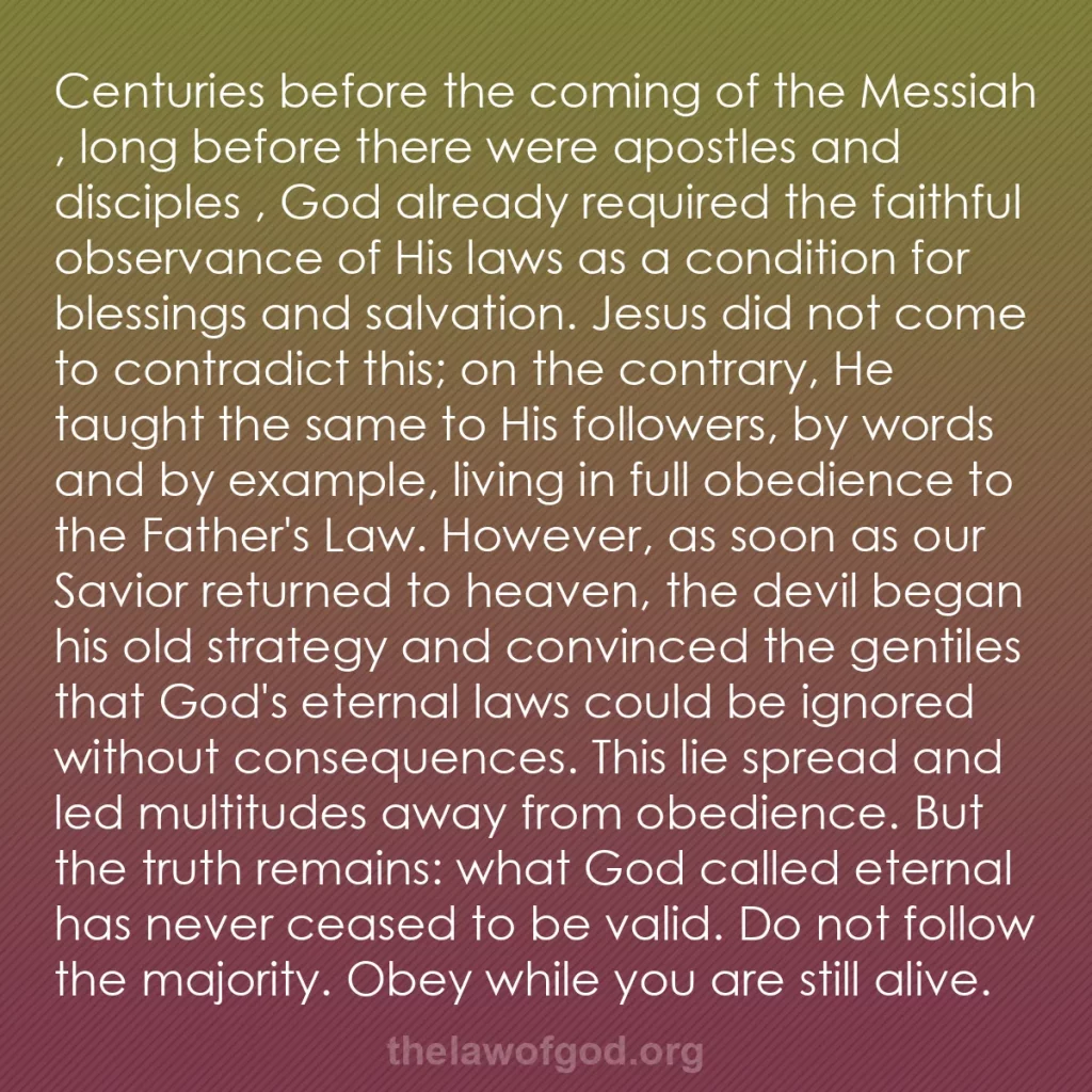 b0268 - Post about the Law of God: Centuries before the coming of the Messiah , long before there...