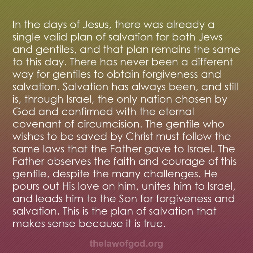 b0288 - Post about the Law of God: In the days of Jesus, there was already a single valid plan...
