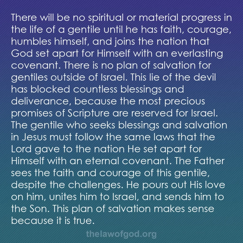 b0297 - Post about the Law of God: There will be no spiritual or material progress in the life...