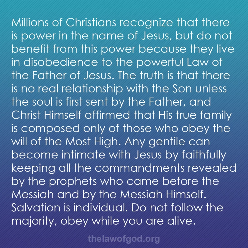 b0315 - Post about the Law of God: Millions of Christians recognize that there is power in the...