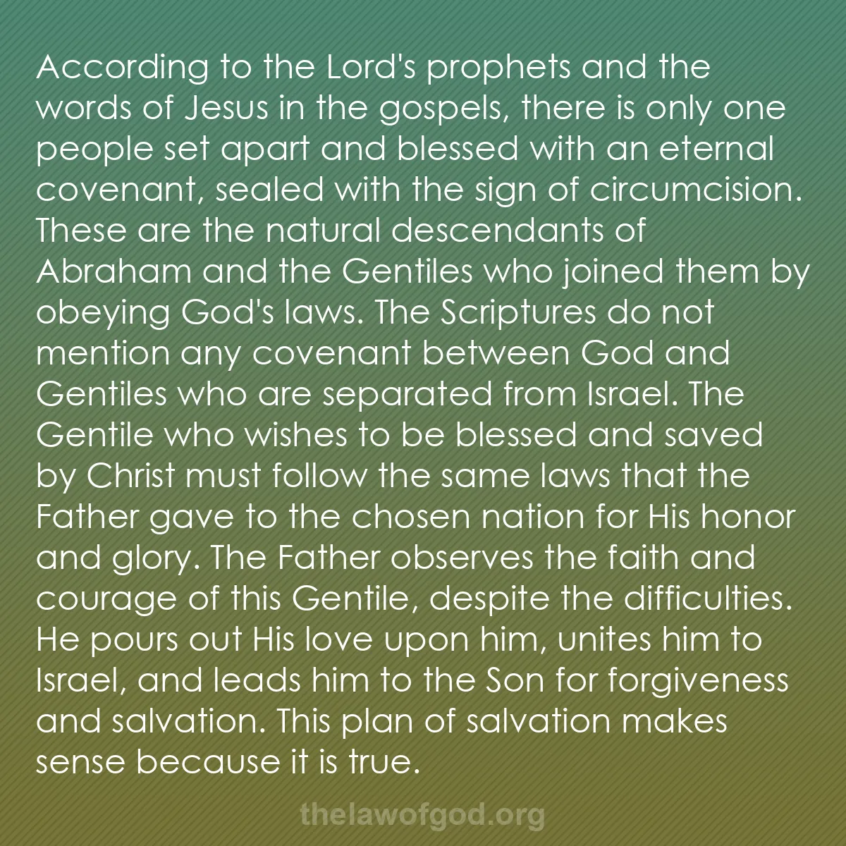 b032 - Post about the Law of God: According to the Lord