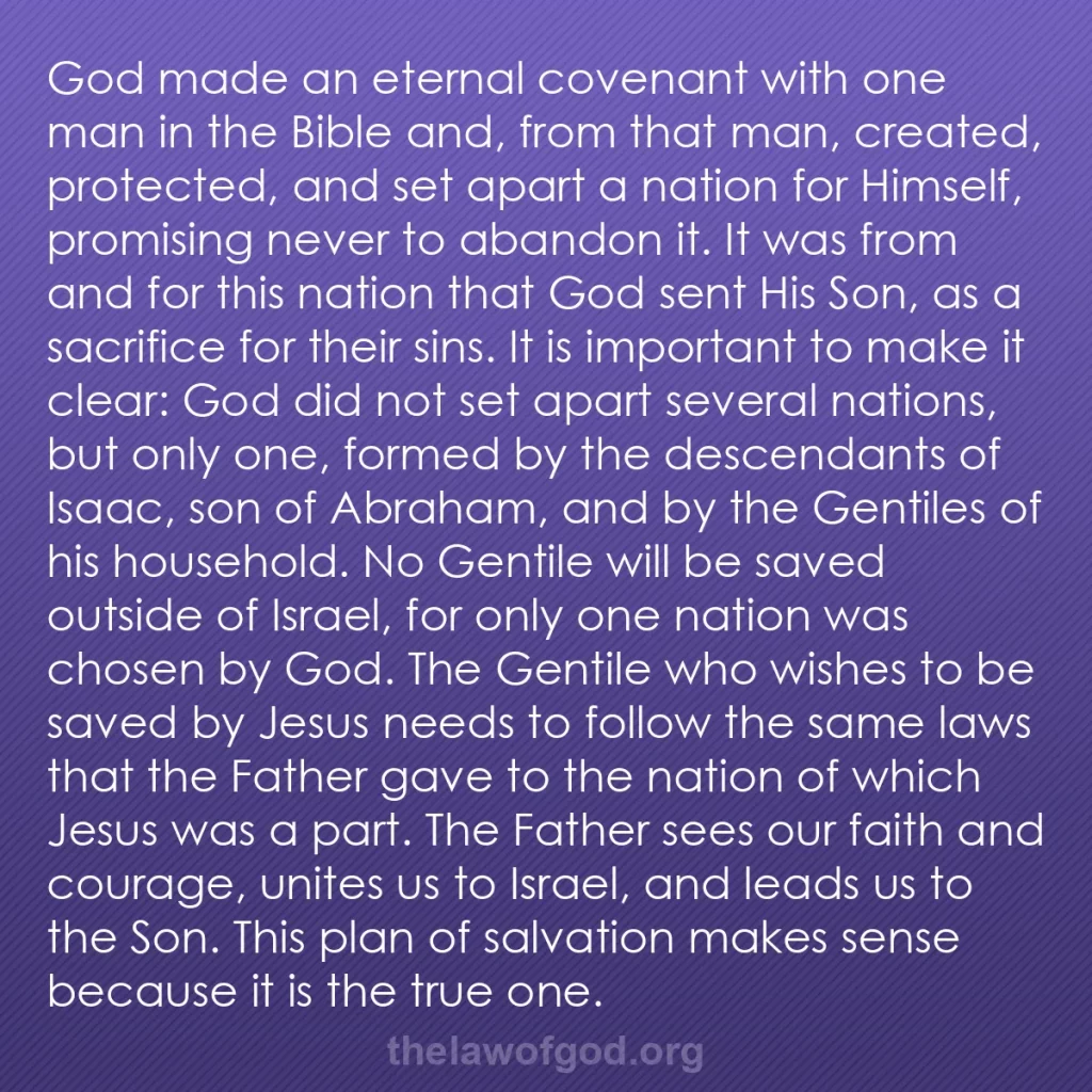 b0338 - Post about the Law of God: God made an eternal covenant with one man in the Bible and,...