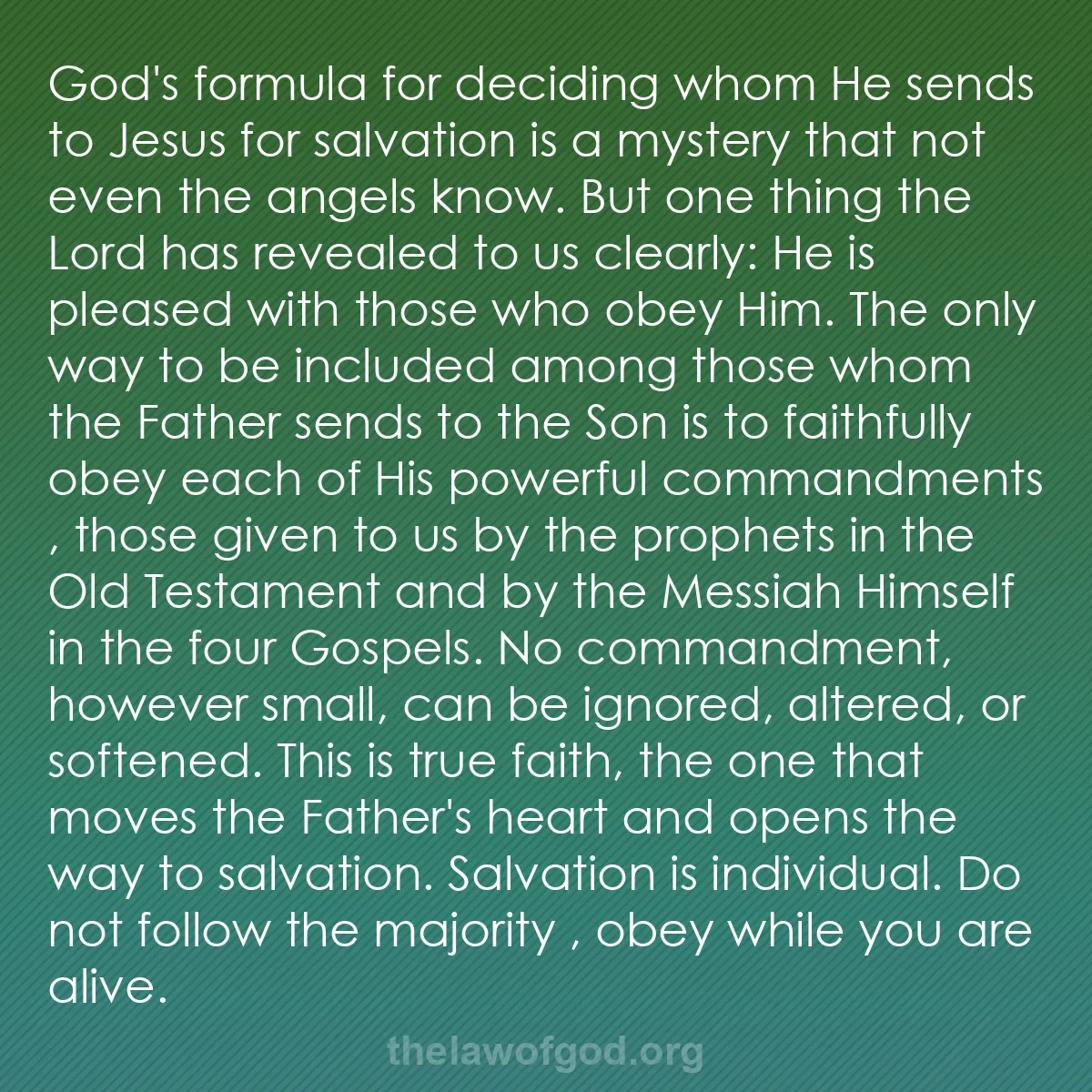 b035 - Post about the Law of God: God