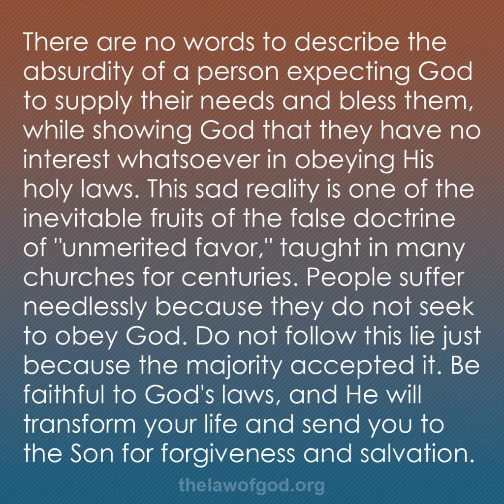 b0372 - Post about the Law of God: There are no words to describe the absurdity of a person expecting...