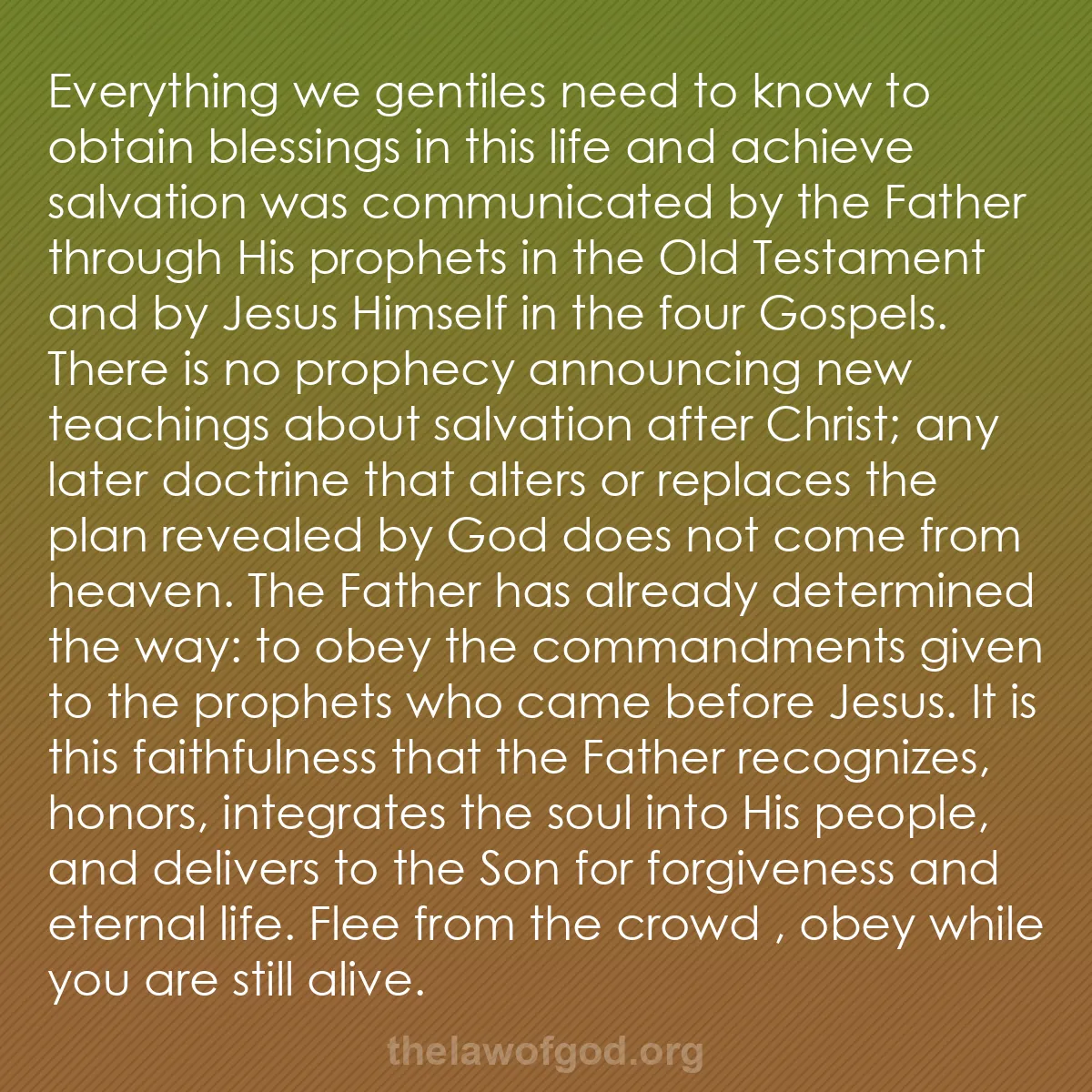 b040 - Post about the Law of God: Everything we gentiles need to know to obtain blessings in this...