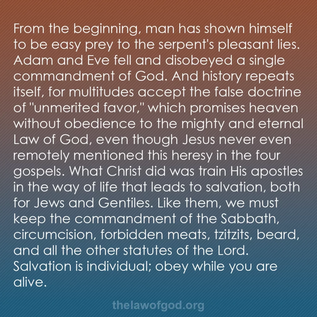 b0432 - Post about the Law of God: From the beginning, man has shown himself to be easy prey to...