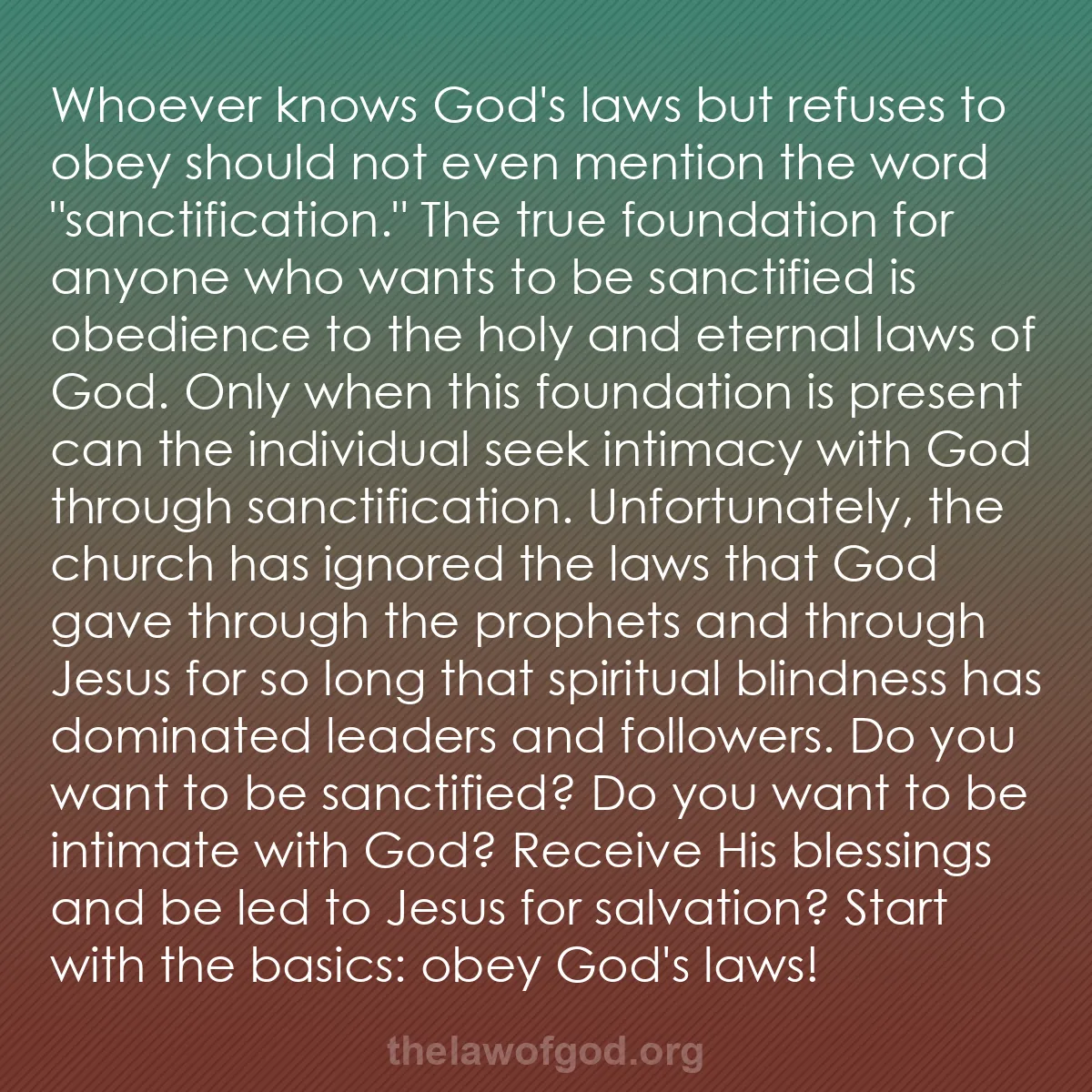 b045 - Post about the Law of God: Whoever knows God