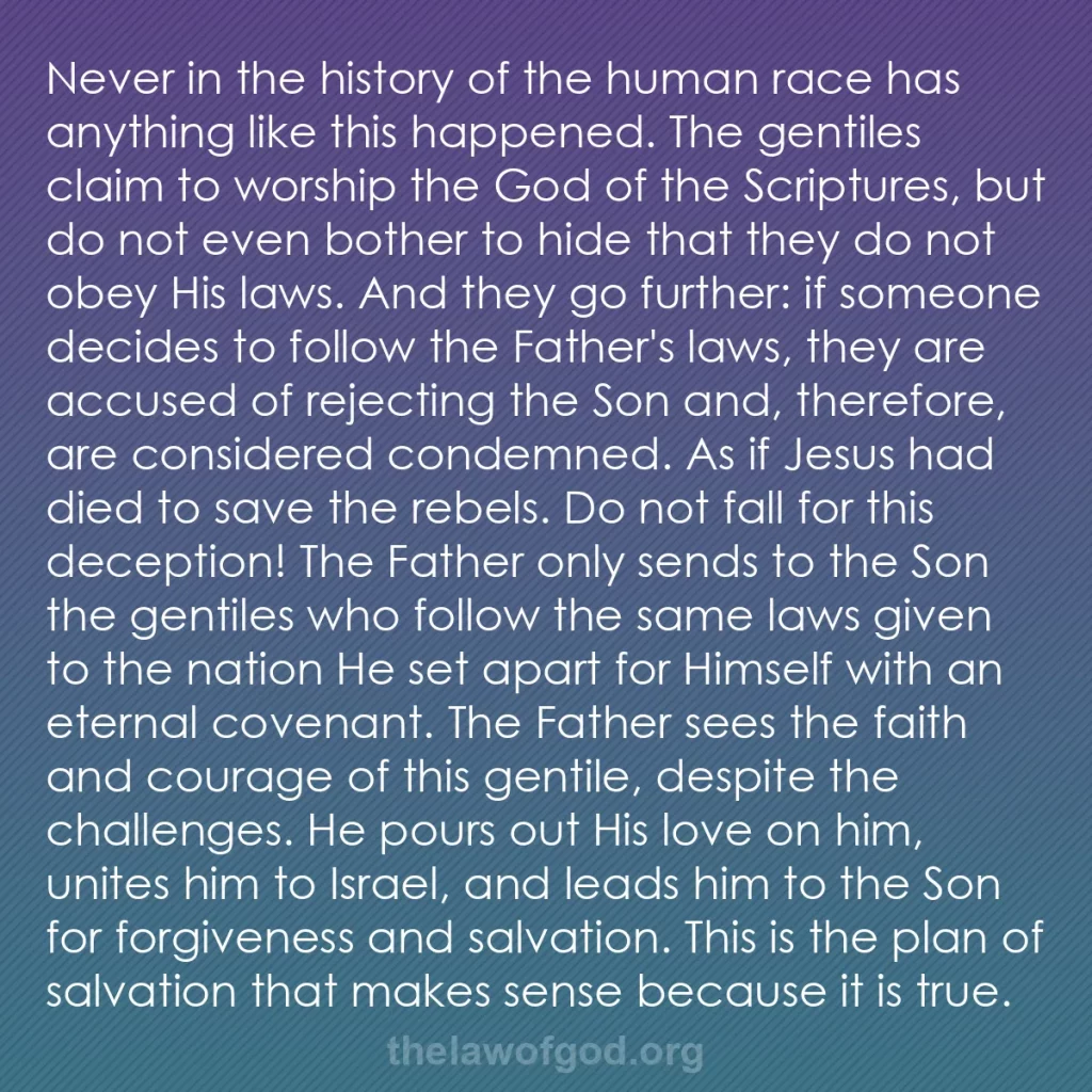 b0482 - Post about the Law of God: Never in the history of the human race has anything like this...