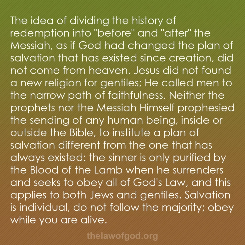 b0509 - Post about the Law of God: The idea of dividing the history of redemption into "before"...