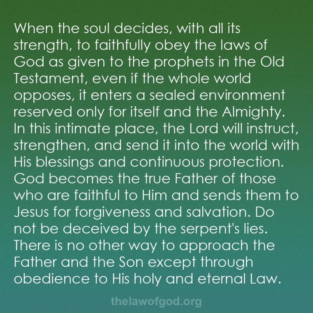 b0550 - Post about the Law of God: When the soul decides, with all its strength, to faithfully...
