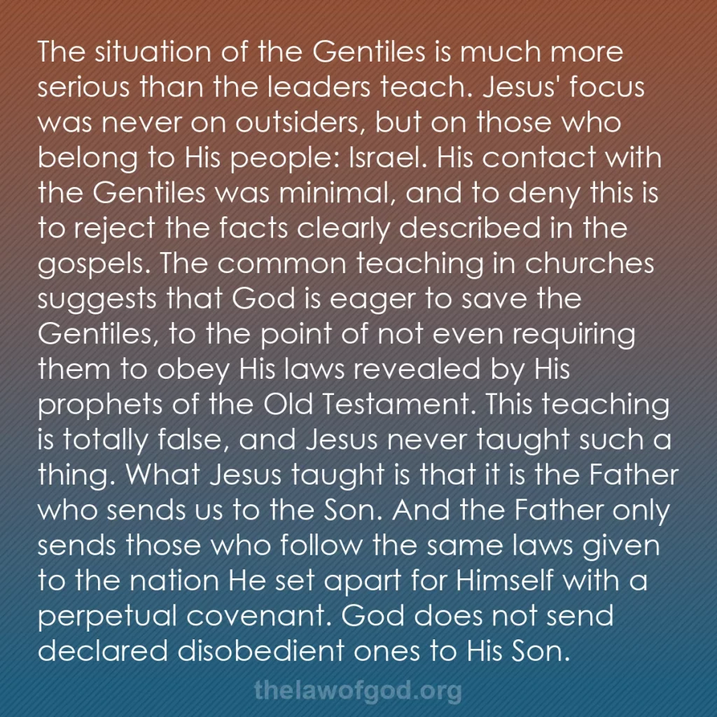 b0572 - Post about the Law of God: The situation of the Gentiles is much more serious than the...