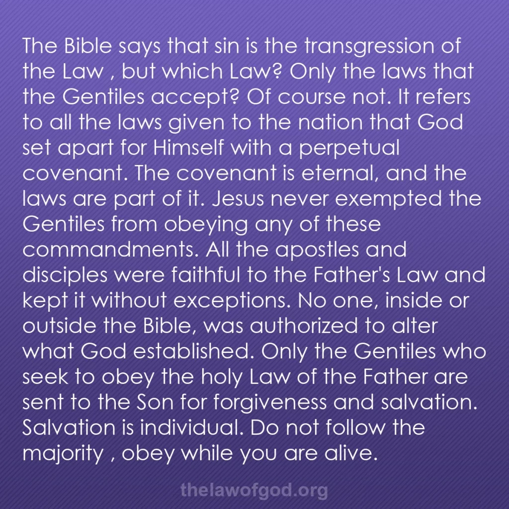 b0578 - Post about the Law of God: The Bible says that sin is the transgression of the Law , but...